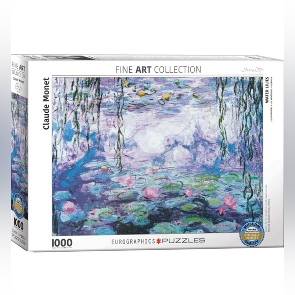 Eurographics Monet 1000 Piece Water Lilies Jigsaw Puzzle Museum Quality New - Picture 1 of 6